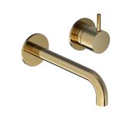Hotbath Cobber Mitigeur lavabo encastrable - bec 18cm - PVD - laiton brossé CB105EXT18BBP HBCB105