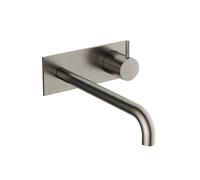 Hotbath Cobber Partie apparente - pour robinet de lavabo - bec 25 cm - Nickel brossé CB106EXT25GN