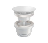 Hotbath Mate bouchon toujours ouvert avec vis rond blanc mat P708WH