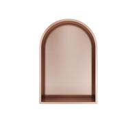 Hotbath &MORE Boîte de réservation encastrée ou niche encastrée Modèle à arcade - 30x45x10cm - Cuivre brossé PVD BOW30BCP