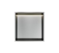 Hotbath &MORE Boîte encastrée ou niche encastrée - 30x30x10 - avec LED IP44 - Inox 316 BOX030LIX
