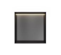 Hotbath &MORE Boîte encastrée ou niche encastrée - 30x30x10 - sans cadre + LED - Gunmetal brossé PVD BOX030FLBGP