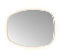 Hotbath &MORE Miroir dans cadre en aluminium / contour incl. LED direct et indirect. chauffage de miroir. changement de couleur. dimmable. sans points lumineux. avec télécommande WH Blanc mat CON812WH