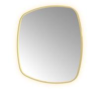 Hotbath &MORE Miroir dans cadre en aluminium / contour incl. LED direct & indirect. chauffage de miroir. changement de couleur. dimmable. sans points lumineux. avec télécommande BBP Laiton brossé PVD 