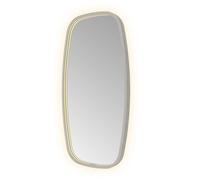 Hotbath &MORE Miroir dans cadre en aluminium / contour incl. LED directe et indirecte. chauffage de miroir. changement de couleur. dimmable. sans points lumineux. avec télécommande BGP Gunmetal brossé