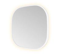 Hotbath &MORE Miroir dans cadre en aluminium / contour incl. LED indirect. changement de couleur. dimmable. sans points lumineux. avec télécommande WH Blanc mat CON40WH