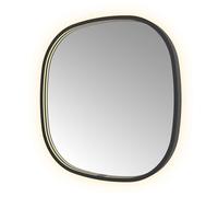 Hotbath &MORE Miroir dans un cadre en aluminium / contour incl. LED direct et indirect. chauffage de miroir. changement de couleur. dimmable. sans points lumineux. avec télécommande MBP Noir brossé PV