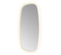 Hotbath &MORE Miroir dans un cadre en aluminium / contour incl. LED direct & indirect. chauffage de miroir. changement de couleur. dimmable. sans points lumineux. avec télécommande WH Blanc mat CON510