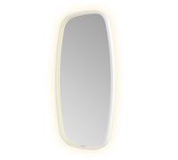 Hotbath &MORE Miroir dans un cadre en aluminium / contour incl LED direct & indirect. chauffage de miroir. changement de couleur. dimmable. sans points lumineux. avec télécommande WH Blanc mat CON480W