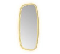 Hotbath &MORE Miroir dans un cadre en aluminium / contour incl. LED direct & indirect. chauffage de miroir. changement de couleur. dimmable. dottless. avec télécommande BBP Laiton brossé PVD CON480BBP