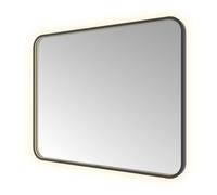 Hotbath &MORE Miroir éclairage LED direct et indirect color changing chauffage de miroir avec télécommande Noir brossé PVD SSQ180MBP