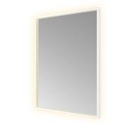 Hotbath &MORE Miroir éclairage LED direct et indirect color changing chauffage de miroir avec télécommande Blanc mat SQU680WH