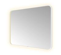 Hotbath &MORE Miroir éclairage LED direct et indirect color changing chauffage de miroir avec télécommande Blanc mat SSQ180WH