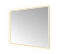 Hotbath &MORE Miroir éclairage LED direct et indirect color changing chauffage de miroir dimmable avec télécommande Laiton brossé PVD SQU180IX