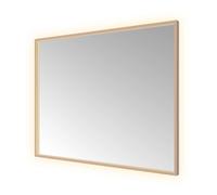Hotbath &MORE Miroir éclairage LED direct et indirect color changing chauffage de miroir dimmable avec télécommande Noir brossé PVD SQU180BCP