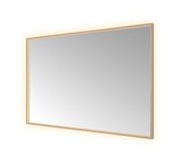Hotbath &MORE Miroir éclairage LED direct et indirect color changing chauffage de miroir dimmable avec télécommande Noir brossé PVD SQU128BCP