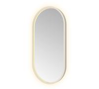 Hotbath &MORE Miroir Ovale éclairage LED direct et indirect chauffage de miroir dimmable avec télécommande Inox 316 OVA480IX