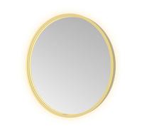 Hotbath &MORE Miroir Round éclairage LED direct et indirect chauffage de miroir dimmable avec télécommande Laiton brossé PVD ROU60BBP