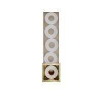 Hotbath &MORE Réservoir encastré Porte-rouleaux de réserve 16x60x14cm pour 6 rouleaux Laiton brossé PVD ST016BBP