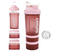 Hotbird Whey Protein Sport Shaker Proteine: 600ml Bulk Protéines Shaker Gradué - Shaker Mixeur Avec Compartiment - Poudre Gourde Shake