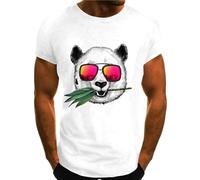 HOTCAT Débardeur pour homme Panda Ours imprimé animal avec lunettes de soleil Fashion Streetstyle Muscle Shirt, Blanc (type 1), M