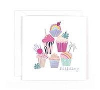 Hotchpotch Carte d'anniversaire Motif cupcakes sirènes