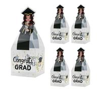 Hotcinab Lot de 30 boîtes cadeaux décoratives pour remise de diplôme, boîtes à bonbons avec inscription Congrats Grad - Boîtes à bonbons pour remise de diplôme - Boîtes à chocolats - Noir #1