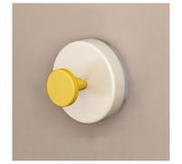 Hotcinab Lot de 4 crochets à ventouse multicolores - Sans perçage - Crochet à ventouse autocollant - Crochet mural autocollant - Pour carrelage mural - Salle de bain - Jaune