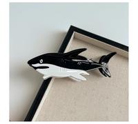 Hotcinab Pinces à cheveux en forme de requin - Motifs marins - Grandes pinces à cheveux antidérapantes - Accessoires pour cheveux - Pour tous les jours - Noir
