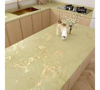 HotDecor Film Adhesif Pour Meuble Papier Peint Adhesif Mural Or/Jaune Revêtement Plan De Travail Adhésif Papier Autocollant Pour Meuble Rouleau Vinyle Adhésif Décoratif Marbre Or 40cm x 200cm