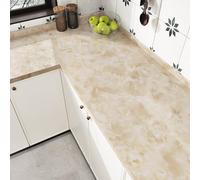 HotDecor Papier Peint Adhesif Marbre Beige Revetement Adhesif Meuble Plan De Travail Cuisine Rouleau Papier Vinyle Adhesif Beige Film Autocollant Meuble Papier Adhesif Pour Meuble Cuisine 40 x 200cm