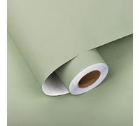 HotDecor Papier Peint Adhesif Vert 60cm x 800cm Film Adhesif Pour Meuble Cuisine Papiers Peints Vert Sauge Pour Chambre Enfant Film Autocollant Meuble Armoires De Cuisine Rouleau Adhesif Decoratif