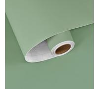 HotDecor Papier peint autocollant - Vert - 60 x 300 cm - Film adhésif mat - Pour meubles de salon, armoires de cuisine, table, chambre à coucher