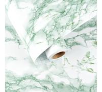 HotDecor Papier Peint Marbre Vert Film Adhesif Pour Meuble Rouleau Vinyle Adhésif Plan De Travail Cuisine Revetement Adhesif Meuble Papier Peint Autocollant Mural Marbre Vert 40 x 200cm