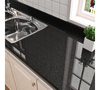 HotDecor Papier Peint Noir Brillant 60cm x 300cm Revêtement Plan De Travail Adhésif Lavable Papier Peint Adhesif Mural Noir Film Adhesif pour Meuble Cuisine Rouleau Adhesif Decoratif Noir Brillant