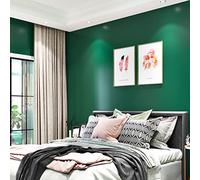 HotDecor Papier peint vert foncé à peler et à coller - Papier contact vert solide pour armoires - Papier peint texturé pour chambre à coucher - Papier peint autocollant décoratif en vinyle - 45 x 500 cm