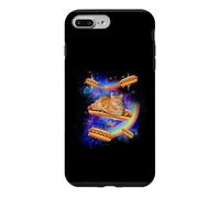 Hotdog Meme Funny Cat in Space Riding Glizzy Weird Hot Dog Coque pour iPhone 7 Plus/8 Plus