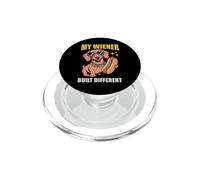 Hotdog My Wiener Built Different Funny Teckel Hot Dog PopSockets PopGrip pour MagSafe