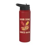 Hotdog Verser Some Sauce On Me Embarrassing Cringe Hot Dog Stainless Steel Insulated Water Bottle