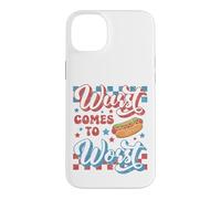 Hotdog Wurst Arrive dans Le Pire Hot Dog drôle du 4 Juillet Coque pour iPhone 14 Plus
