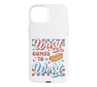 Hotdog Wurst Arrive dans Le Pire Hot Dog drôle du 4 Juillet Coque pour iPhone 15 Plus