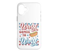 Hotdog Wurst Arrive dans Le Pire Hot Dog drôle du 4 Juillet Coque pour iPhone 16 Plus