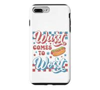 Hotdog Wurst Arrive dans Le Pire Hot Dog drôle du 4 Juillet Coque pour iPhone 7 Plus/8 Plus