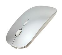 HOTDREAM Souris Bluetooth rechargeable pour iPad Air/iPad Pro/ordinateur portable/tablette/iPhone/PC (pas pour Mac, MacBook) Argent