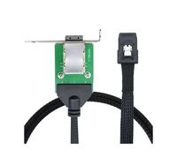 HôTe Interne HD SAS SFF-8087 Vers SAS HD SFF-8088 Femelle avec Support Bas pour Connexion au Câble Adaptateur de Disque Dur 1 M