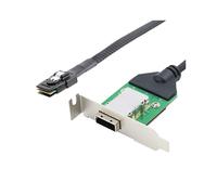 HôTe Interne HD SAS SFF-8087 Vers SAS HD SFF-8088 Femelle avec Support Bas pour Connexion au Câble Adaptateur de Disque Dur 1 M