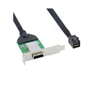 HôTe Interne HD SAS SFF-8643 Vers SAS HD SFF-8088 Femelle avec Support Bas pour Connexion au Câble Adaptateur de Disque Dur 0,5 M
