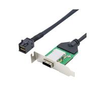HôTe Interne HD SAS SFF-8643 Vers SAS HD SFF-8088 Femelle avec Support Bas pour Connexion au Câble Adaptateur de Disque Dur 0,5 M