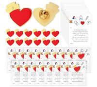 Hoteam Jolies épingles dorées pour chapeau d'infirmière avec cartes de reconnaissance inspirantes, sacs en opp, cadeaux pour infirmière, école pour femme, 1.18 inches/ 3 cm, Métal, papier couché 250 g