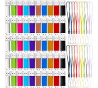 Hoteam Lot de 50 clés USB 2.0 de 128 Mo en vrac avec dragonnes, couvercle de clé USB avec indicateur LED pour stockage de données, 10 couleurs